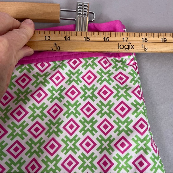 Vibrant Pink and Green Mini Skirt - Picture 8 of 10